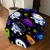 1PC space explorer space creature Umbrella-8-Rib Reinforced Portable Folding Travel Suitable for All Seasons Outdoor Daily Use-J398