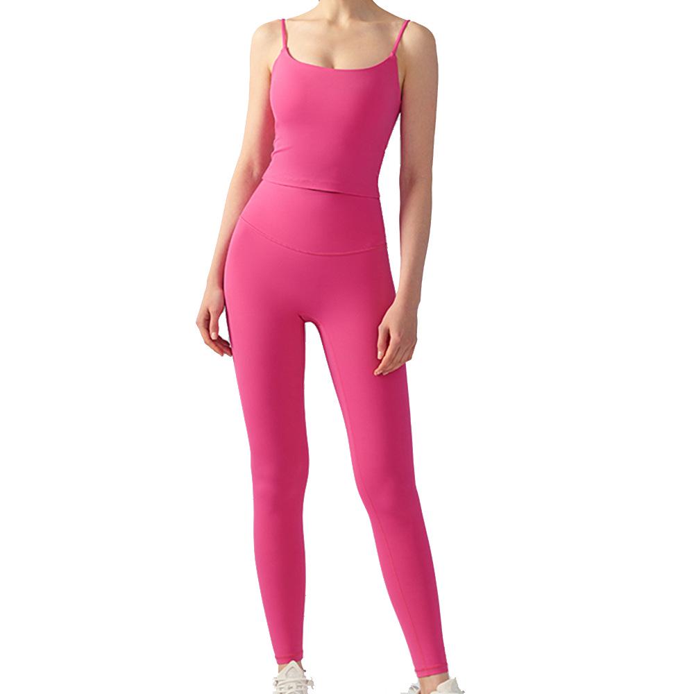 

Новые модные брюки для йоги с эффектом подтяжки бедер и комплект спортивной одежды на бретелях-спагетти Extra Large