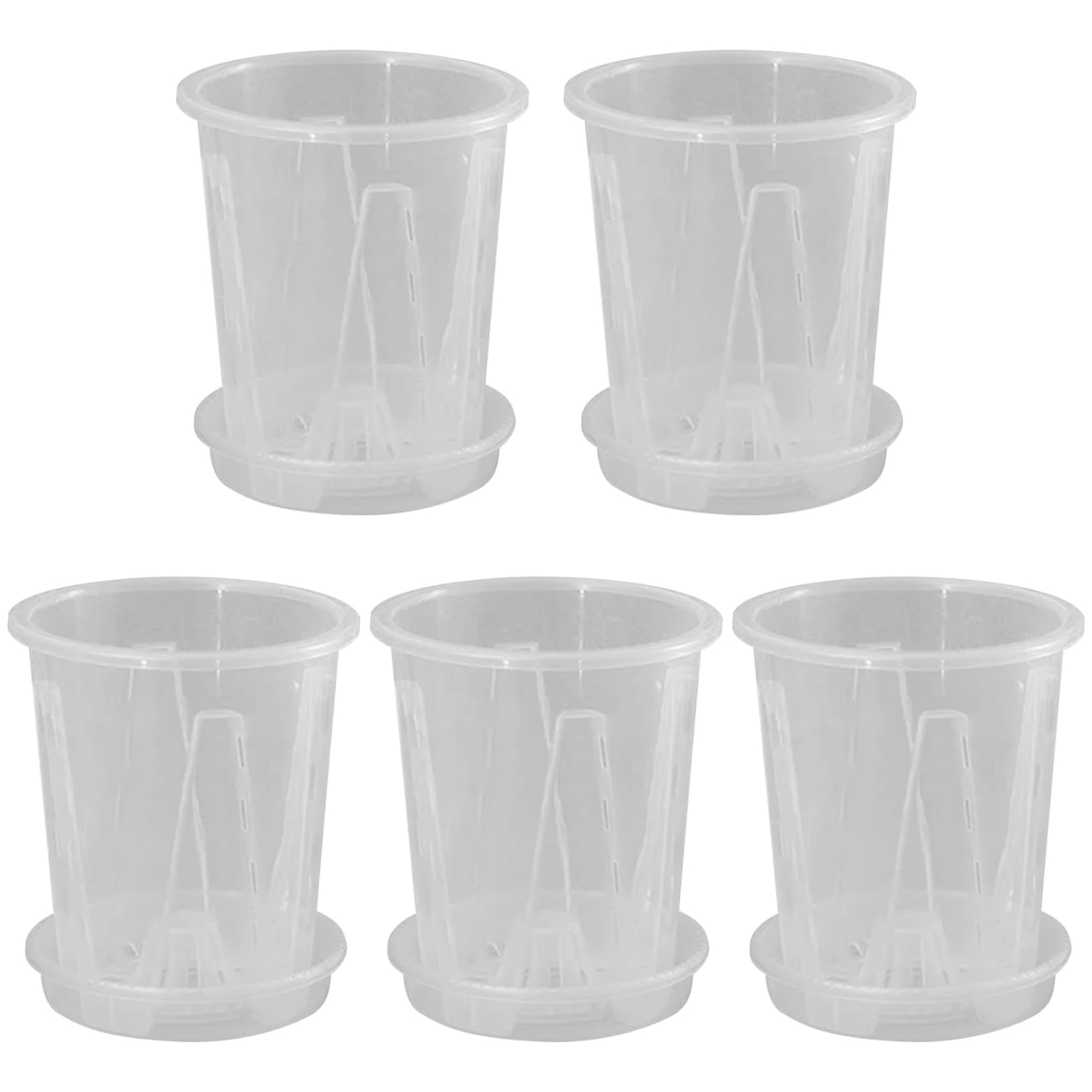 Orirya Цветок с разрезом в горшке с орхидеей с рассадой фаленопсиса Садоводство 16см Кашпо, Горшок, Пластик, Горшок, Прозрачный, Комнатное растение, Суккулент, Растение,