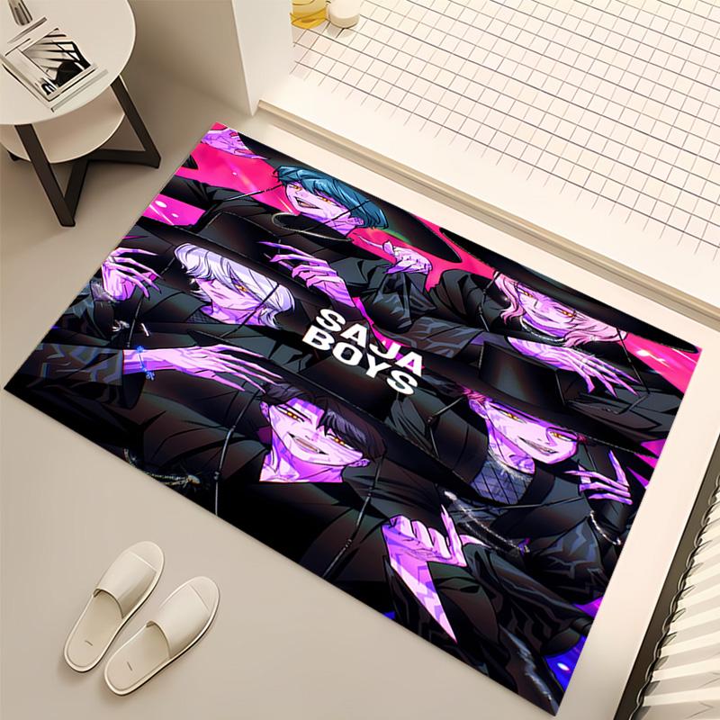 1pc Kpop Hunter11 Print Area Rug - Soft, Washable Non-Slip Indoor Mat, Living Room, Home Office Decorative Rug,Office Decorative
