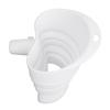 Flour Funnel Foldable Wide Mouth No Spill Silicone Stand Mixer Funnel for Dry Wet Ingredients White