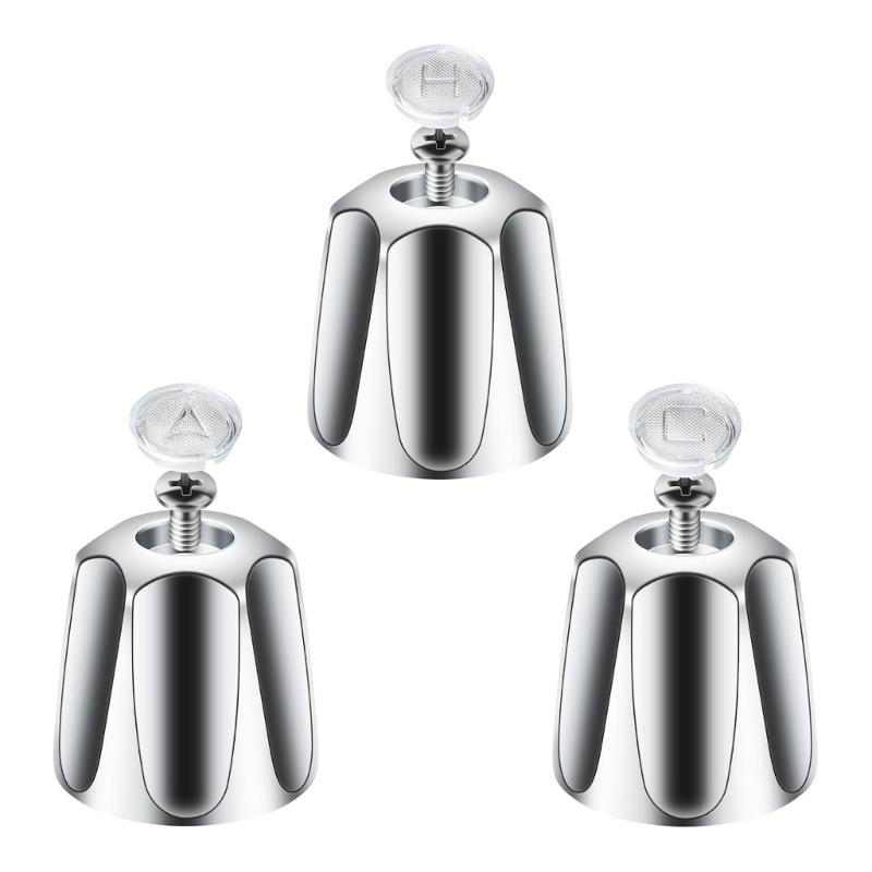 

3Pieces Multipurpose Shower Knob Replacement Set Banthroom Accessory With Tub Faucet Handles In Matte Designs Finish 1