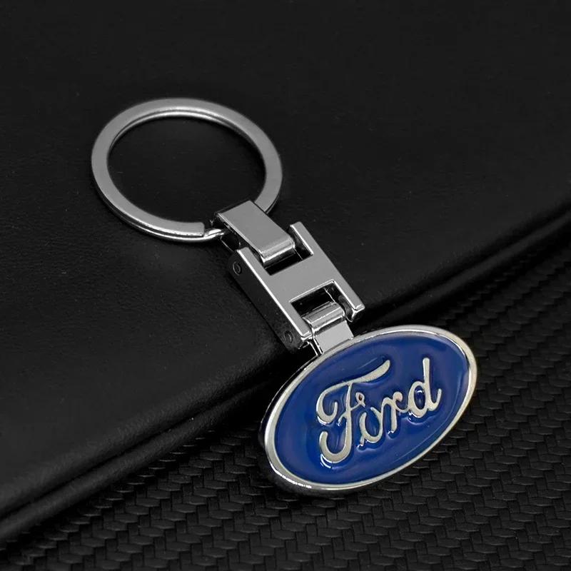 

New 2026 Car Sticker Hot For Ford New Car Logo Key Ring Chain Keychain Keyring for Ford Mustang Focus3 2 Transit Ecosport Edge F