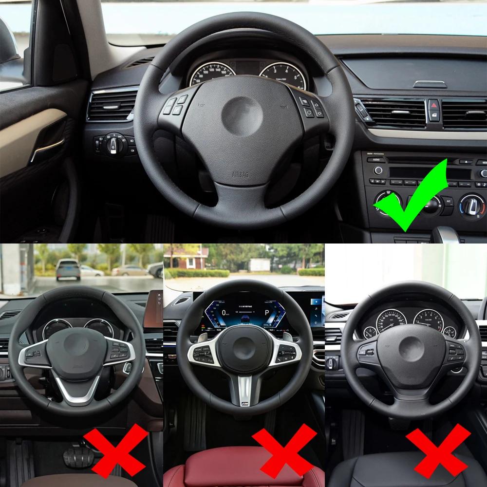 For BMW 3 Series E90 E92 E93 2006-2012 X1 E84 2010 - 2013 Steering Wheel Panel Sticker Cover Decoration Trim Styling Accessories