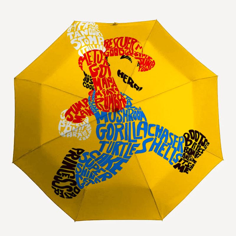 

Mario Superhero Adventure Automatic Folding Cute Windproof Umbrella - Lightweight, Retractable Design with 8-Rib Durability, Perfect for Out