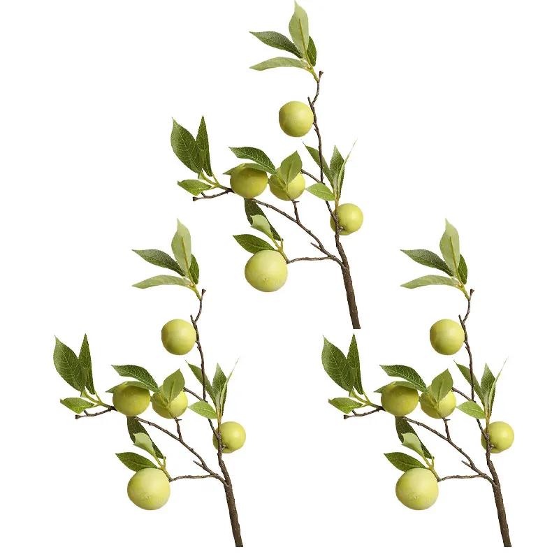 

Home Interior Bedroom Decor Long-lasting Performance Colorful Simulated Fruit Decor Centerpieces Display In Vases зелений