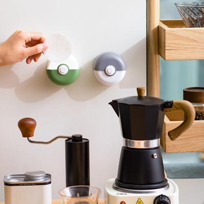 Coffee Filter Paper Storage Container Wall-mounted Round Dust Box Dust-proof