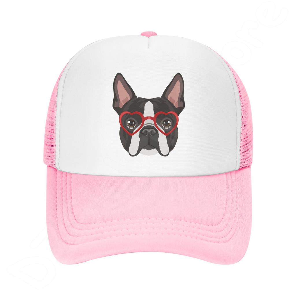 Denim-Kappe, Boston Terrier-Hund, Baseball-Dad-Cap, klassisch gewaschen, 100 % Baumwolle, verstellbar, lässig, Sport, für Unisex, Damen, Mütze