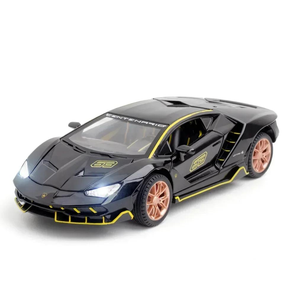 1:24 Scale Lamborghini LP770-4 Super Car Model Sound Light Children Boys Diecast Toys Vehicles Gift