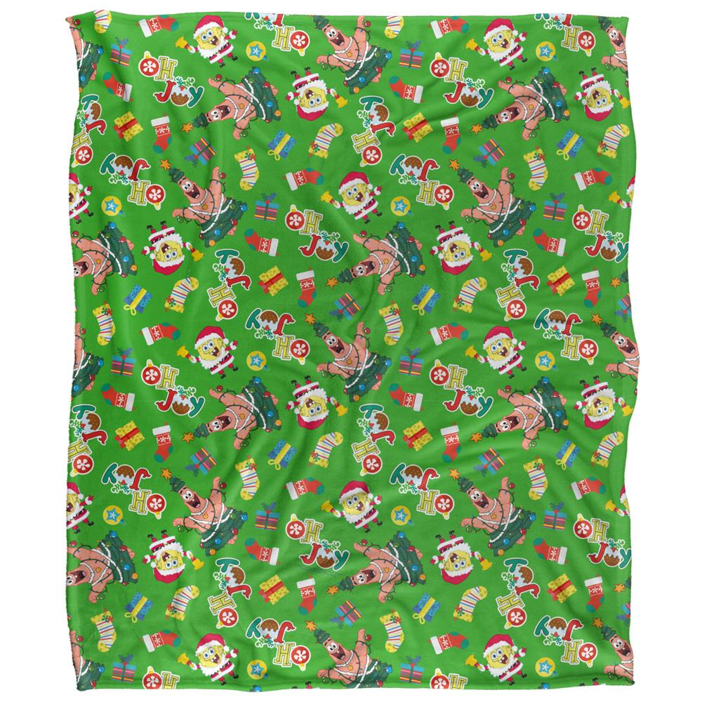 SpongeBob SquarePants Silky Patterned Christmas Supersoft Blanket