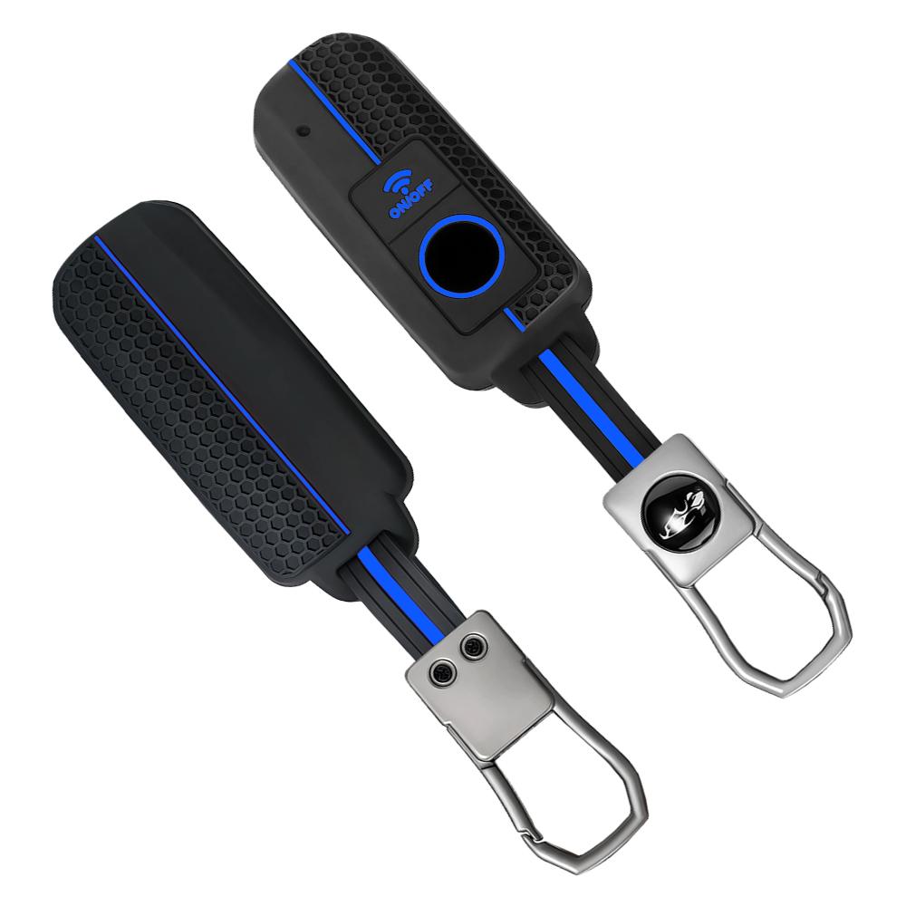 1 Button Silicone Motorcycle Remote Smart Key Case Cover Fob For Yamaha TMAX530 TMAX560 2017-2026 Interior Accessories