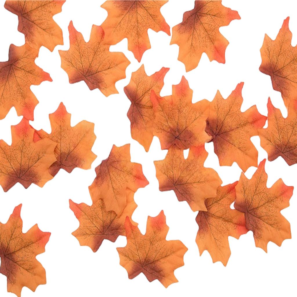 Pack Of 50 Realistic 8CM Multicolor Artificial Maple Leaves For Fall Decor And DIY Craft Projects