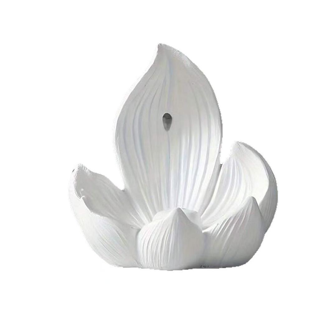 1Pc Lotus Seat Backflow Incense Resin Craft Diffuser Multifunctional Home Decor Suitable for Yoga and Meditation Send