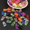 10/50pcs Candy Color Gummy Mini Bear Charms Pendant for Making Cute Earrings Pendant Necklace DIY Creative Jewelry Finding