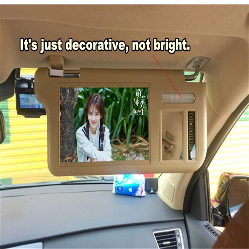 7" Gray Car Left Sun Visor Rear View Mirror Screen LCD Monitor 2 Channel Video