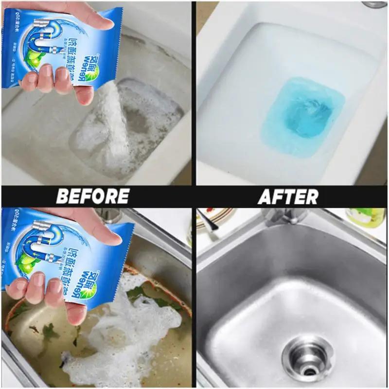 50g/bag  Kitchen Water Pipe Sewer Toilet Closes Tool Cleaning Deodorant Drain Cleaner Strong Drain Cleaners Pipe Dredging Agent