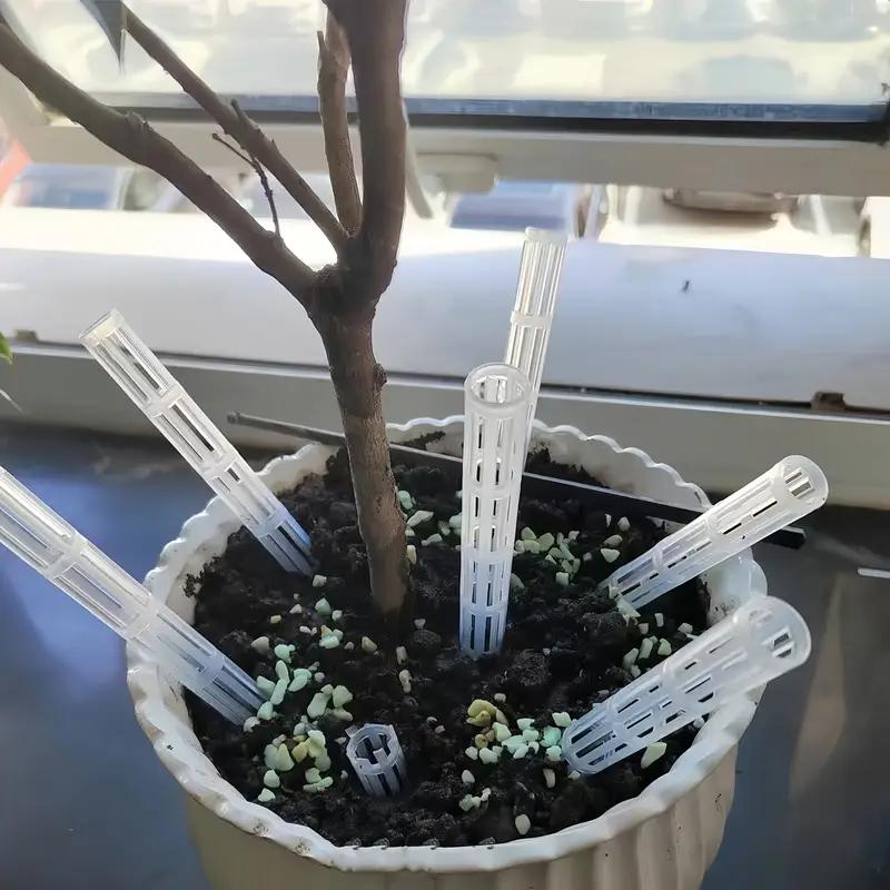 10pcs Transparent Plastic Soil Air Circulation Tubes Lightweight Durable Plant Root Ventilation Tubes For Prevent Root Rot