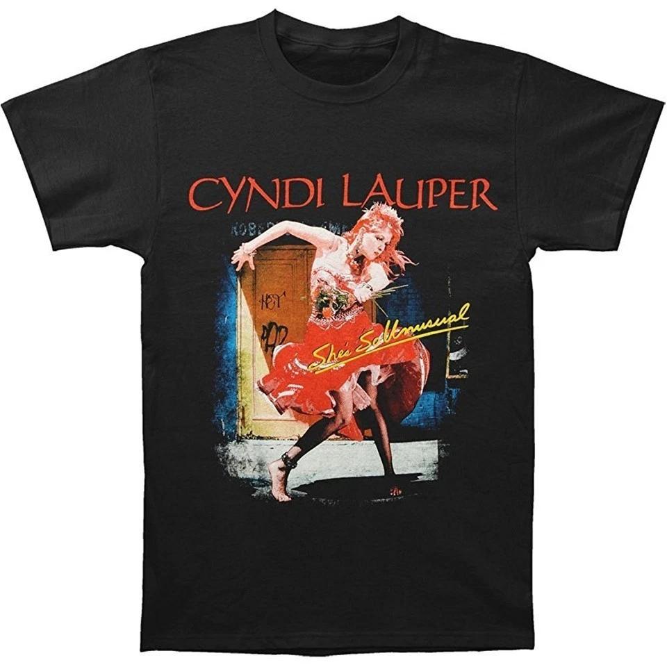 

Cyndi Lauper Mens 2013 Shes So Unusual Tour Dated Black T-shirt S-234XL XL