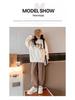 2025 Color Block Stitch Boys & Girls Fashion Sporty Street Style Two-Piece Set