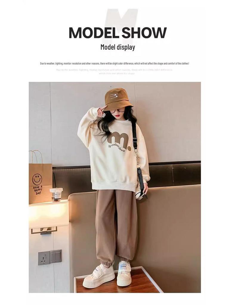 2025 Color Block Stitch Boys & Girls Fashion Sporty Street Style Two-Piece Set