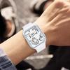 Quadratische Uhr für Herren und Damen, hochwertig, trendig, Multifunktions-Wecker, wasserdicht, leuchtend, elektronische Uhr für Studenten