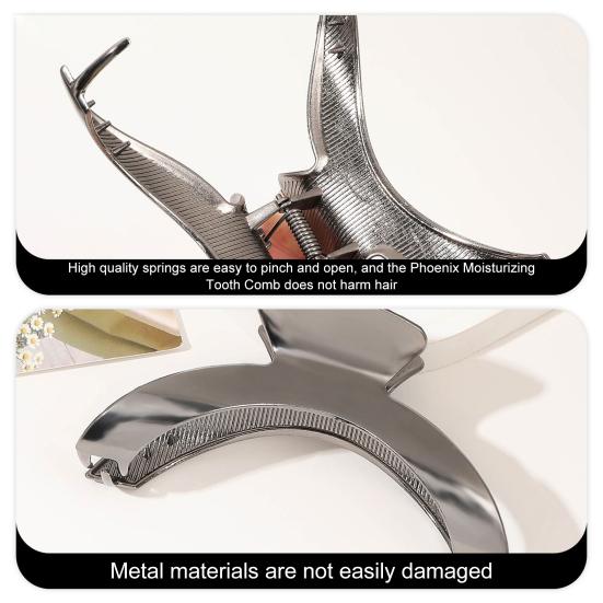 Women Hair Claw Metal Thick Thin Curly Hair Metal Strong Grip Hair Clip Anti-slip Teeth Hair Accessories