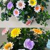 5Pcs Fake Flower Insert Weather-Resistant Resin Artificial Flower Stress-Relief Indoor Outdoor Home Garden Ornament