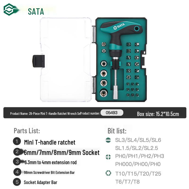 6.3mm Ratchet Screwdriver Bit and Socket Set