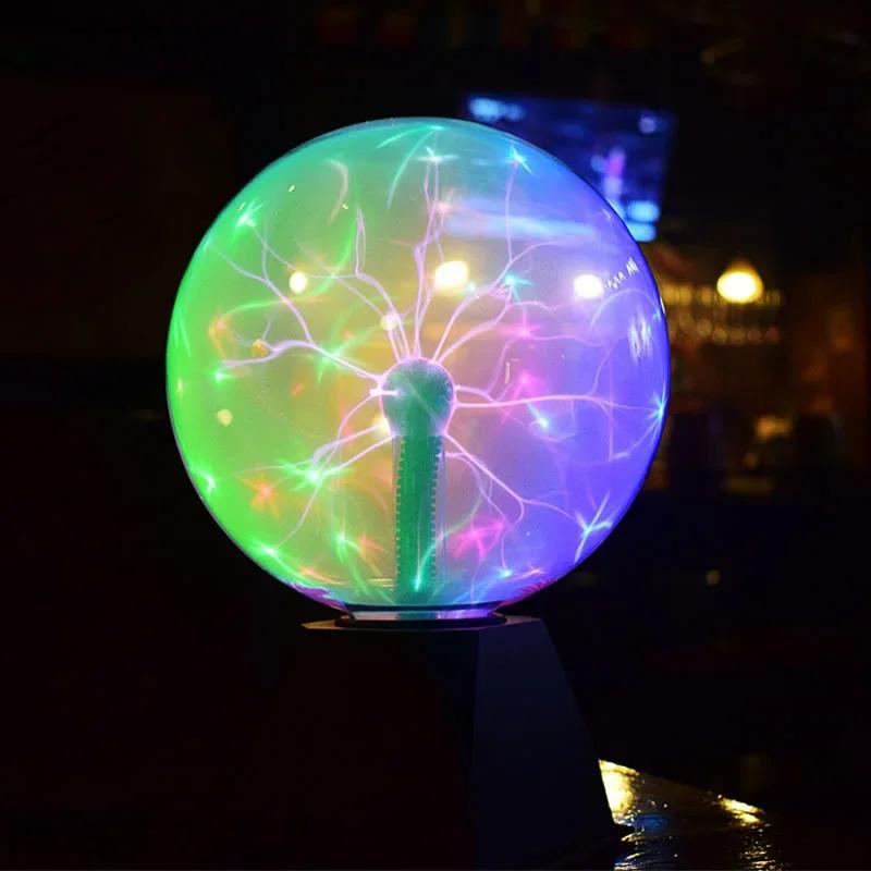 Electrostatic Induction Glow Plasma Ball 10-12 Inch Red Light Blue Light Science and Technology Museum Exhibition Ball