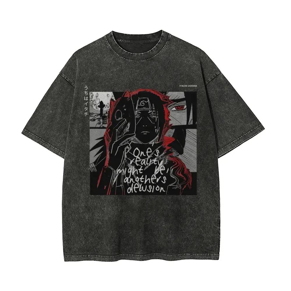 

Gaara Sand Tshirt Naruto Shippuden Tee Vintage Washed Oversized Retro Anime Harajuku Streetwear Manga Mens Graphic Tshirts M