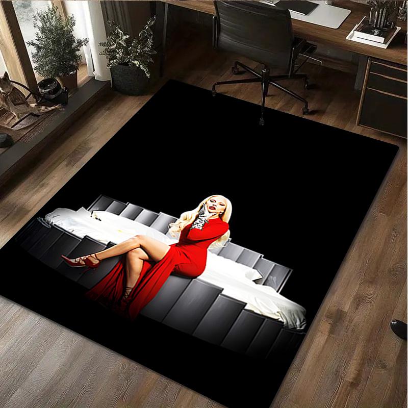 Tappeto Lady Gaga - Tappeto per la casa Tappeto decorativo per ufficio Per soggiorno Camera da letto Zerbino Tappeto da pavimento Tappeto per area sedia da computer