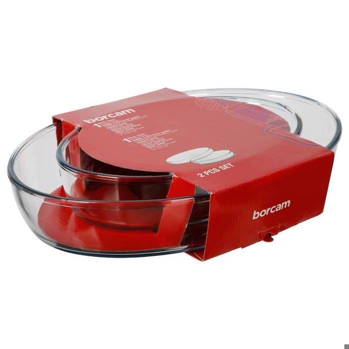 5five - lot de 2 plats ovales en verre