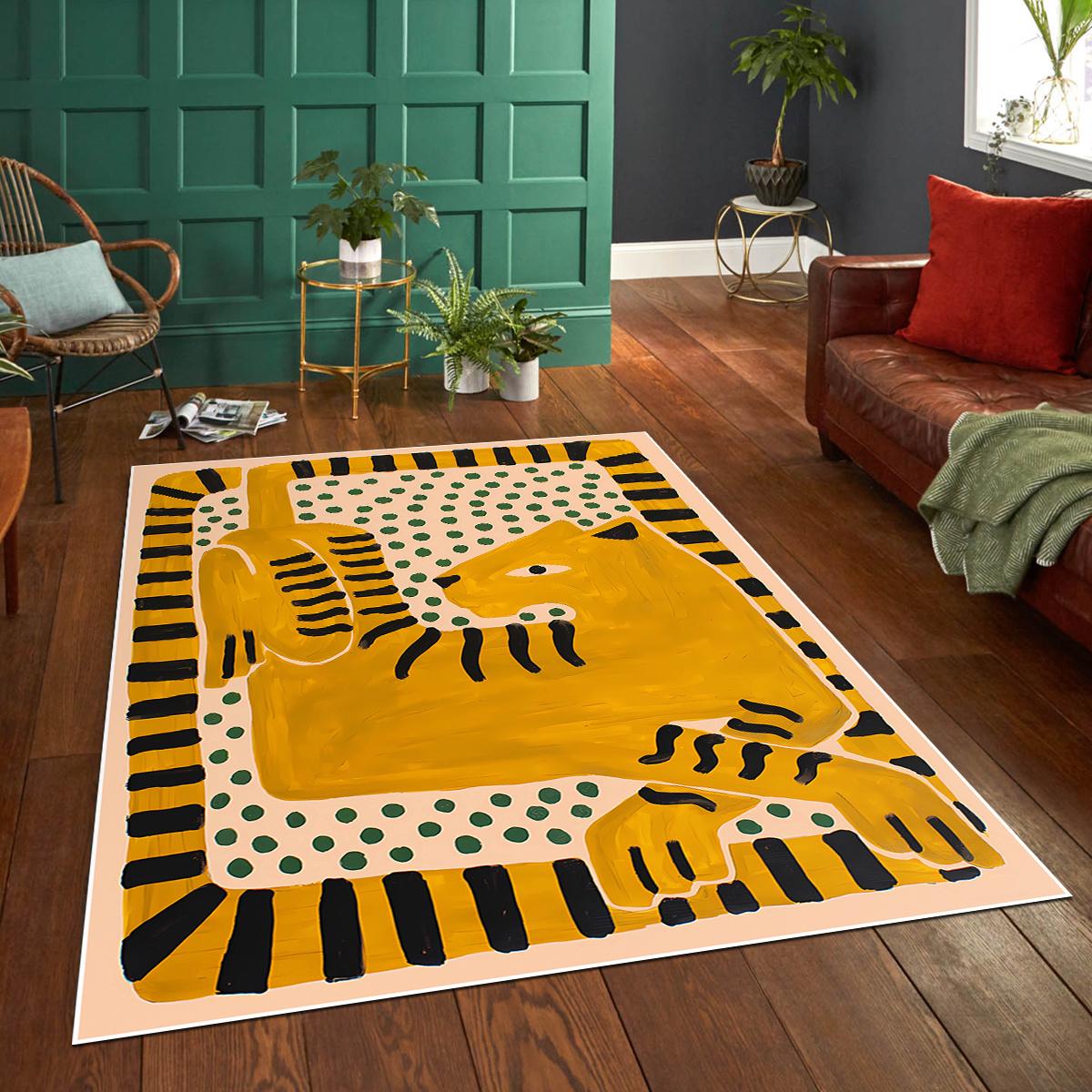 

Abstract Design Area Mat - Soft , Washable , Non-Slip Floor Mat for Living Room , Bedroom , and Outdoor Picnics , Living Room Decor 40x60cm