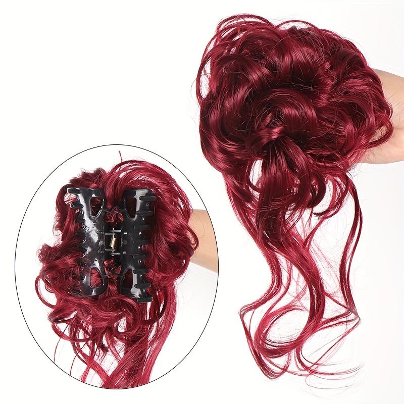 Aosiwig Synthetic Hair Bun Chignon Messy Curly Hair Band Elastic Scrunchy False Hair Pieces For Women Hairpins Black Brown