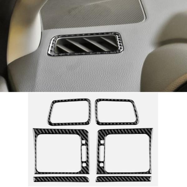 6PCS Black Air Vent Sticker Carbon Fiber Cover For Subaru WRX Saloon 2015-