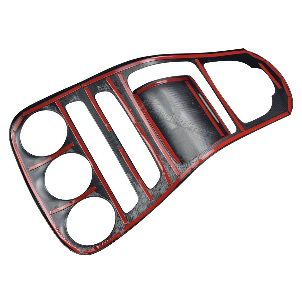 Decorazione Adesivo in Fibra di Carbonio Pannello Copertura Console Centrale Auto Rivestimento ABS Per Mercedes Benz Classe C W205 C180L C200 C300 2015-2018