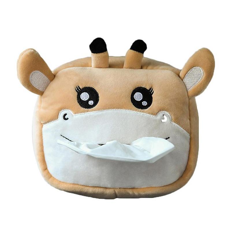 Tissue Boxes Creative Tissue Box Soft Cartoon Paper Napkin Case Cute Animals Car Paper Boxes Lovely Napkin Holder for Car Seat
