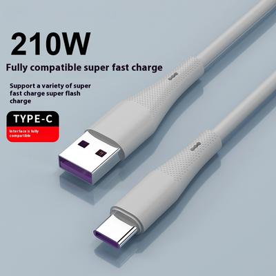 210W Super Fast Charging Mobile Phone Charging Cable Typec Data Cable