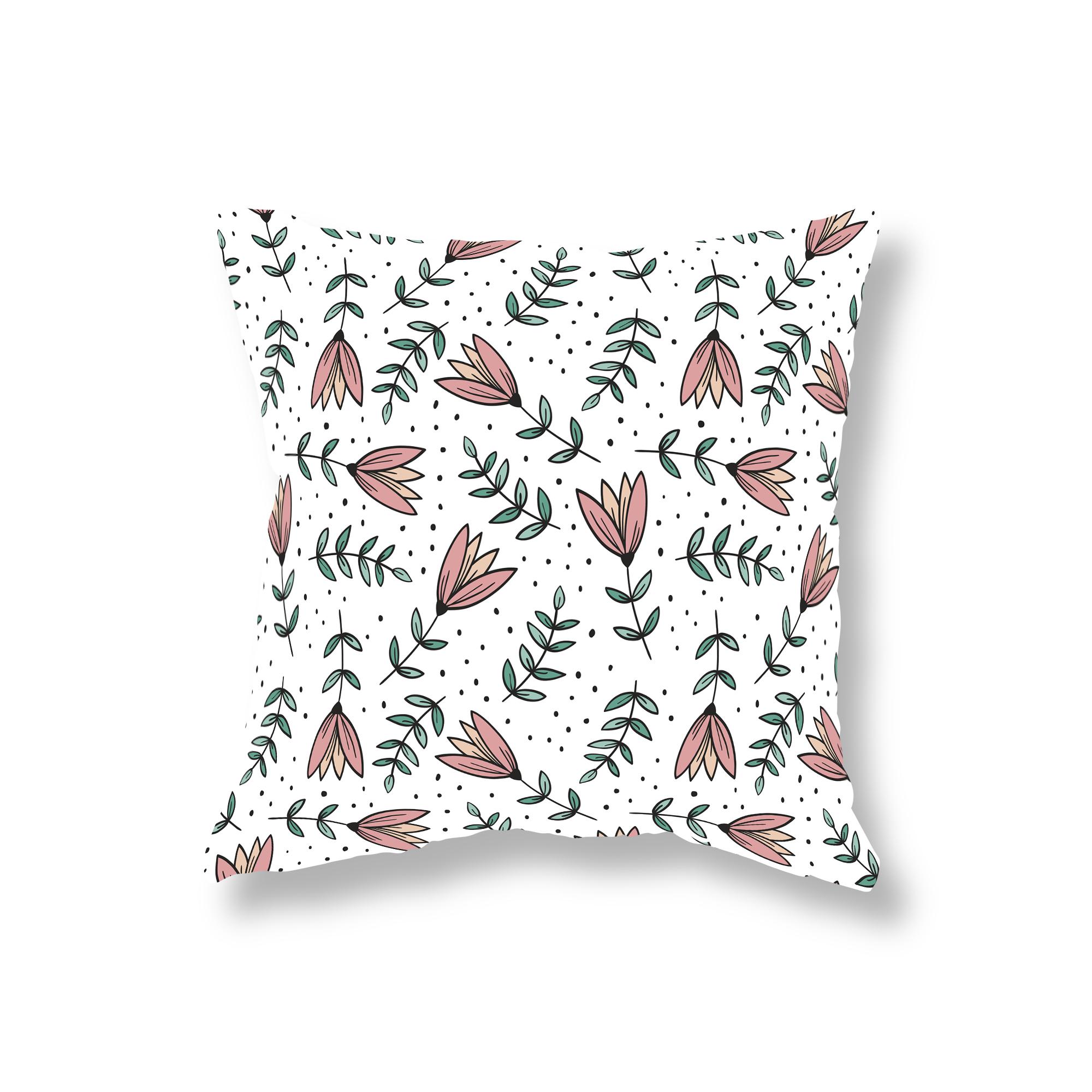 

Чехол для подушки с милым кроликом, цветочным принтом и фруктами, декор для дивана, офисный игровой стул, чехол для подушки, домашний декор, наволочка 40x40cm