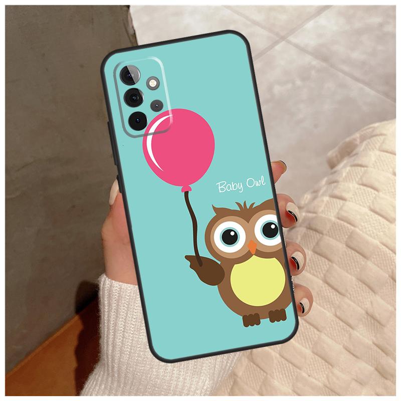Cute Cartoon Owl For Samsung Galaxy A12 A32 A52 A22 A16 A26 A36 A56 A06 A55 A35 A15 A54 A34 A14 A13 A53 Case