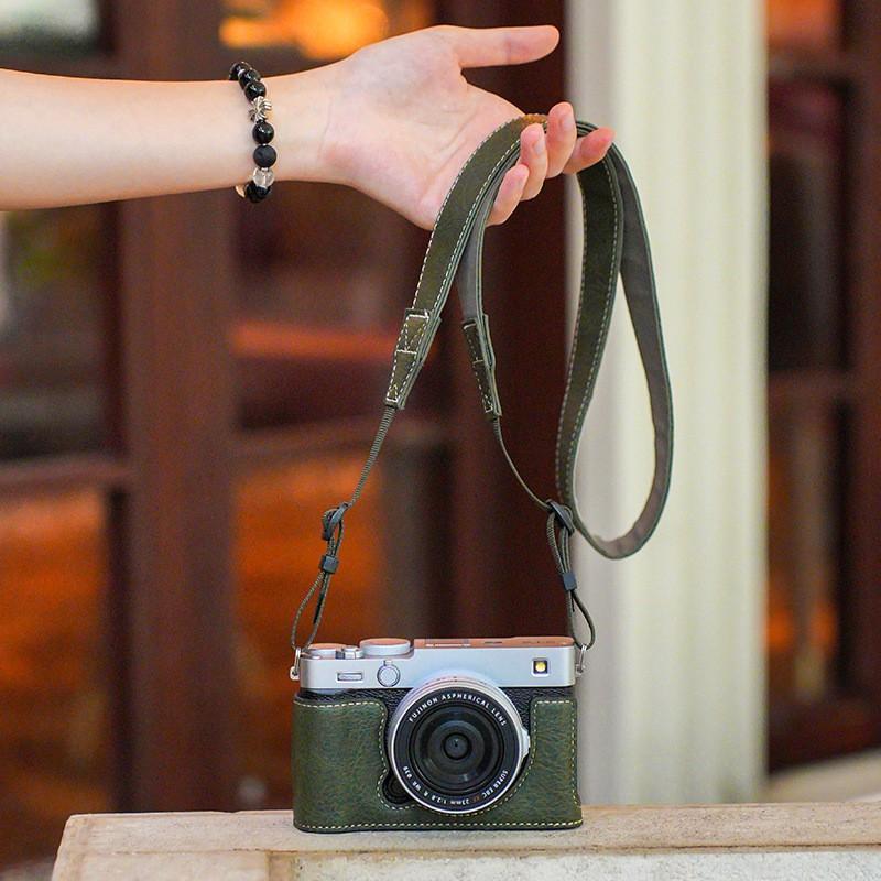 Fujifilm XE5 Camera Half Cover Case With Base Support PU Leather Sleeve Travel Daily Use