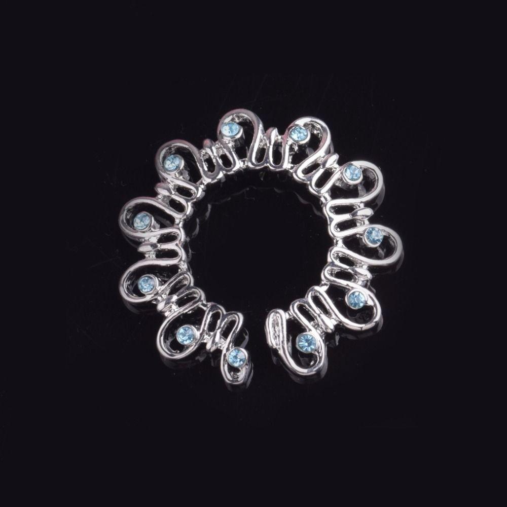

Electroplating Round Faux Nipple ring Love Personalities Woman lake blue-a