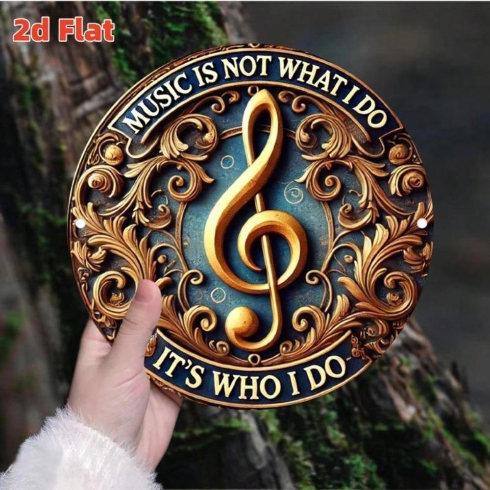 Vintage Metal Tin Sign Music Themed Retro Wall Decor for Home Bar Cafe