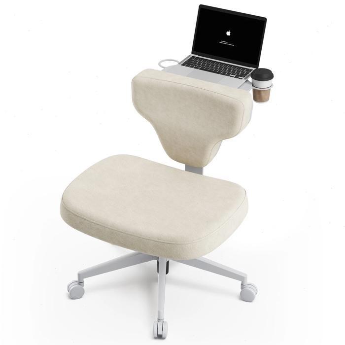 Chaise multi-positions - NEWTRAL - Freedom-X-FP - Couleur abricot - Dossier inclinable - Tablette réglable