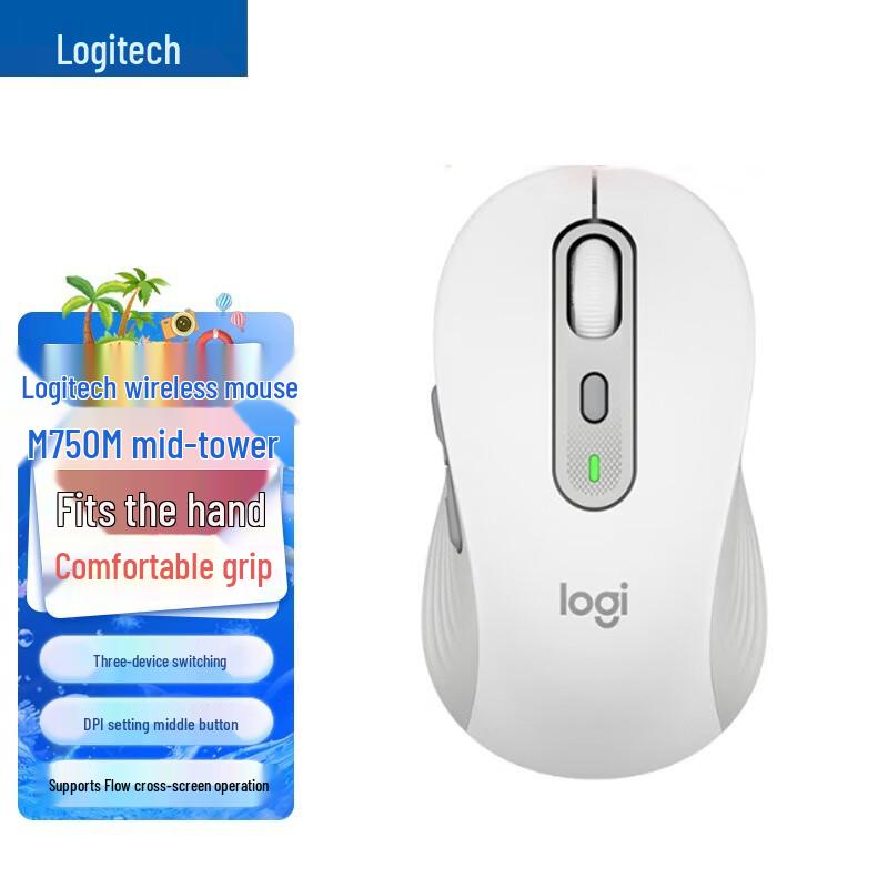 

Logitech M750 Silent Wireless Bluetooth Mouse with Logi Bolt Receiver