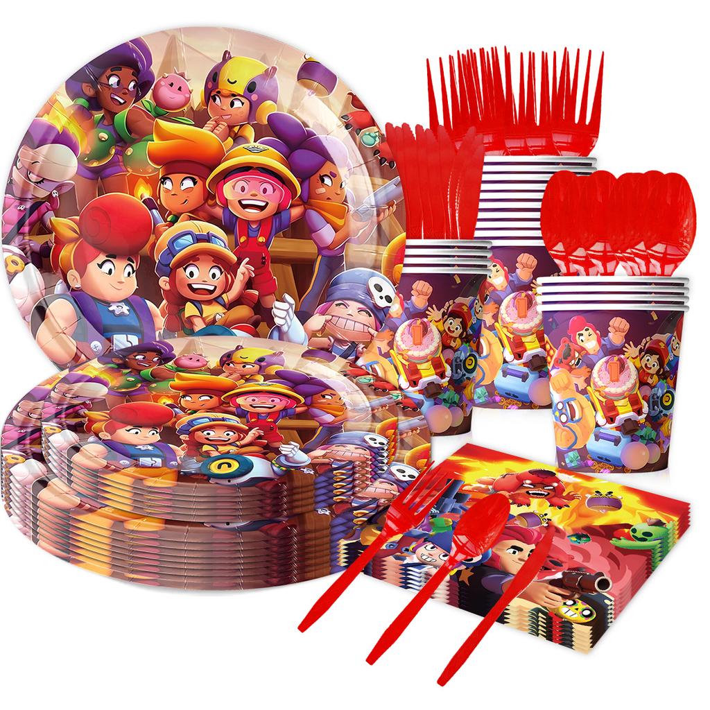 Game thme Birthday Party Decorations Disposable Tableware Tablecloth Plate Cup Napkin Baby Shower Boys Party Favors Supplies