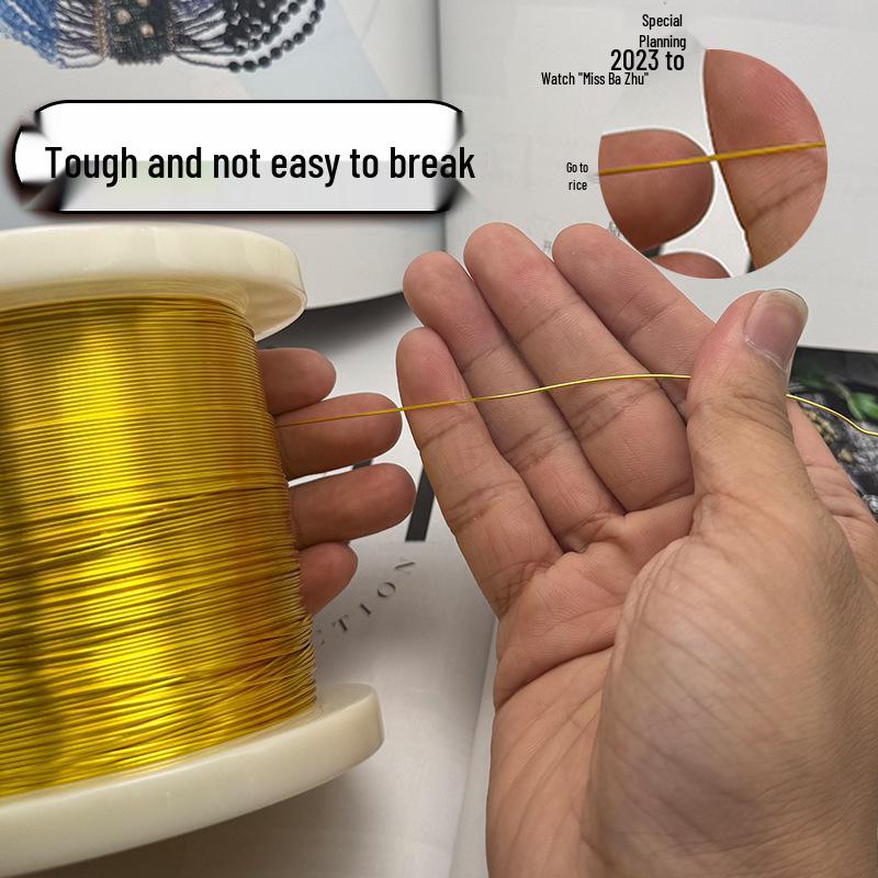 1kg Color-Preserving Copper Wire for DIY Beading, Ancient Style Wrapping, and Nail Art