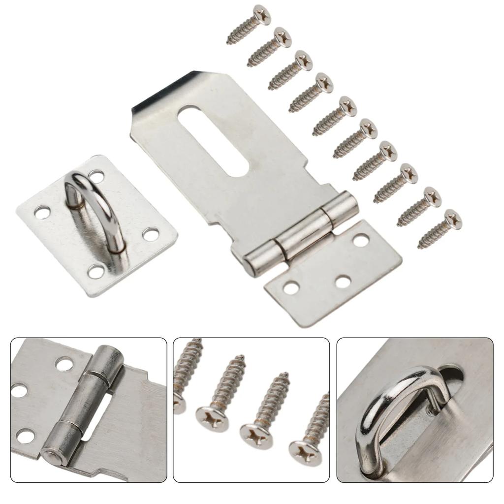 Practical High Quality Door Clasp Lock Stainless Steel Door Lock Anti Theft For Wood Door Furniture Accessories