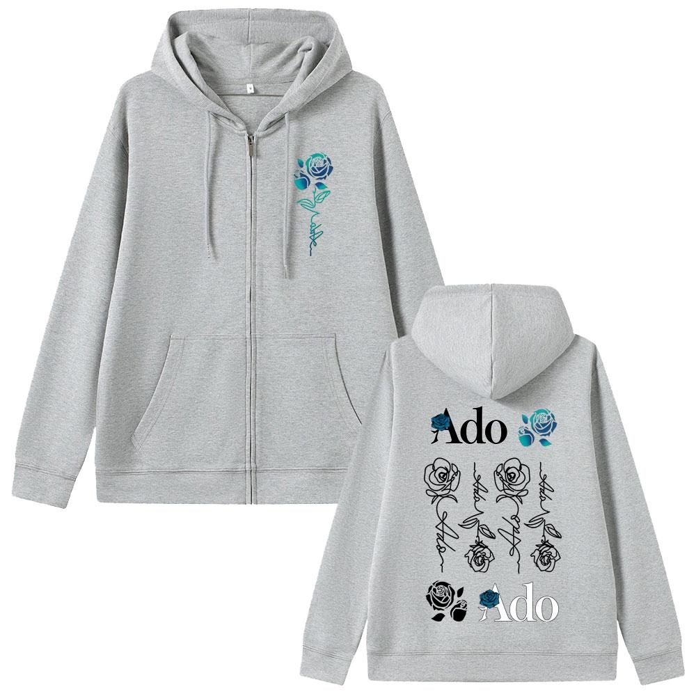 Ado World Tour 2025 Hibana Zipper Hoodie Men Women Clothing Fashion Japanese Style Streetwear Unisex Casual Fleece Zip Up Jacket