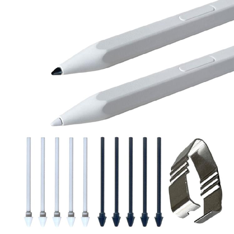 Förpackning med 5 pennpåfyllningar med klämma för säker fastsättning för Tab S11/S11Ultra Stylus-pennor